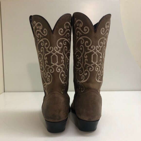 Tony Lama 11" Western Cowboy / Cowgirl Boot Embroidered Detail Women's Size 7.5 - Picture 6 of 12